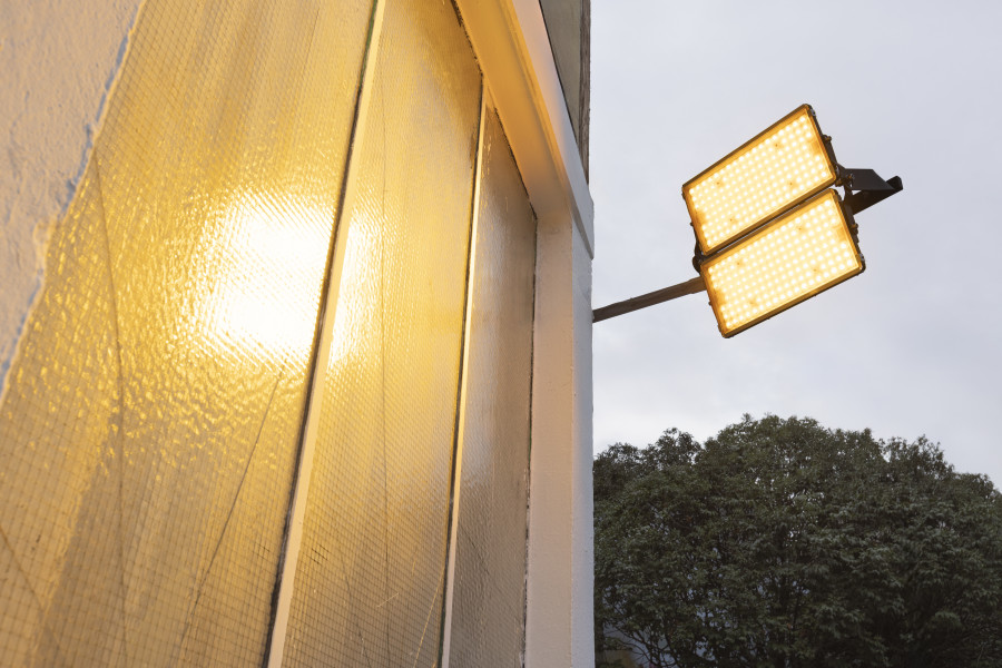 Exhibition view, Clément Grimm, VIDEO 50, KISSED THEN BURNED, Geneva, 2025-2026. Photo credit: Antoni Aeby