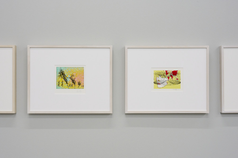 Installation view, Charlotte Johannesson, Walk, 1981-1986 ; Self-Portrait, 1983, Kunsthalle Friart Fribourg, 2023. Photo : Guillaume Python. Courtesy of the artist and Kunsthalle Friart Fribourg