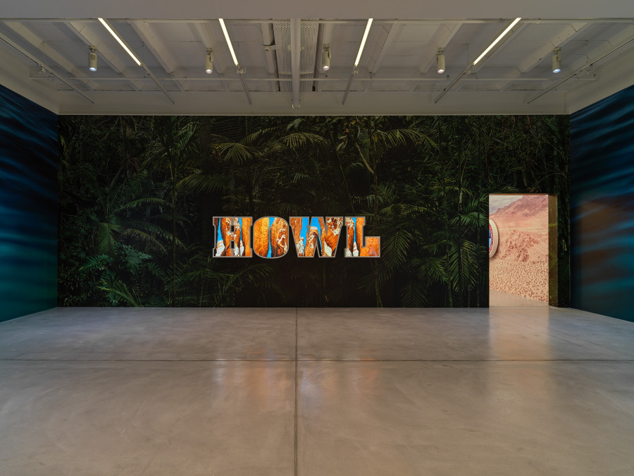 Installation view, Doug Aitken, HOWL, Galerie Eva Presenhuber, Zurich, Maag Areal, 2023. Courtesy the artist and Galerie Eva Presenhuber, Zurich / Vienna Photo: Stefan Altenburger Photography, Zürich