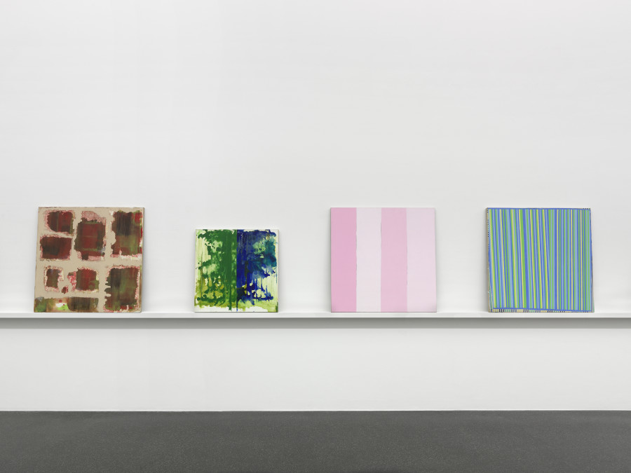 Installation view, Rochelle Feinstein, You Again, Galerie Francesca Pia, 2022. Photo: © Annik Wetter