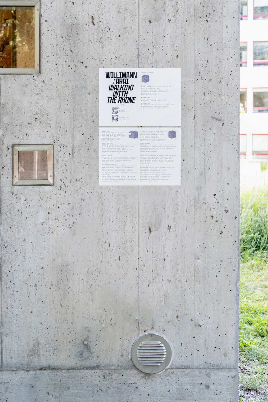 Exhibition, Willimann / Arai, Walking with the Rhone, Lemme, 2023. Photo credit: Romain Iannone, Josiane Imhasly (Lemme)