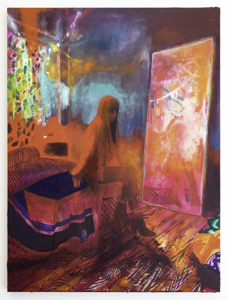 Raffi Kalenderian, Jess, 2022, Oil on linen, 123 x 91.5 cm (48 43/100 x 36 ⅕0 in.). Courtesy the artist and Galerie Peter Kilchmann, Zurich. Photo: Sebastian Schaub