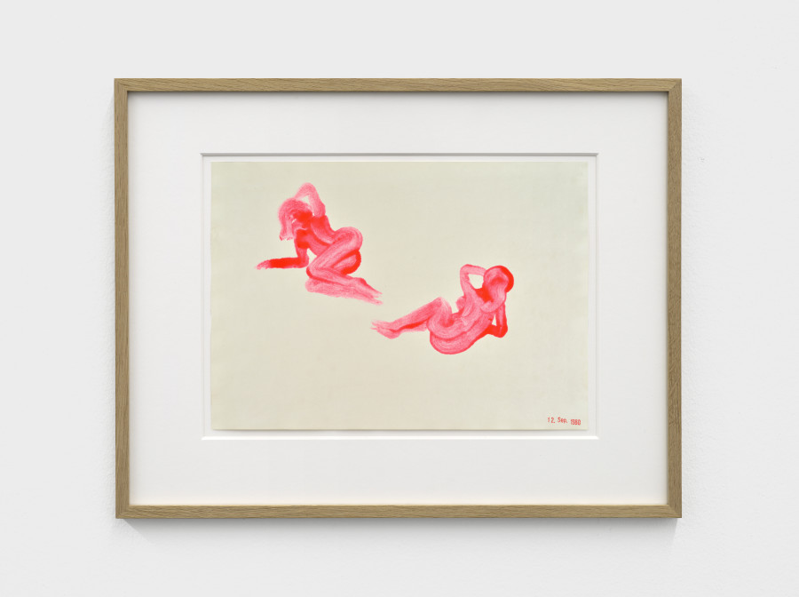 Markus Raetz, Untitled, 12.9.1980, Watercolor and paste paint on paper, 34.3 x 44.3 x 2 cm. Photo: Cedric Mussano
