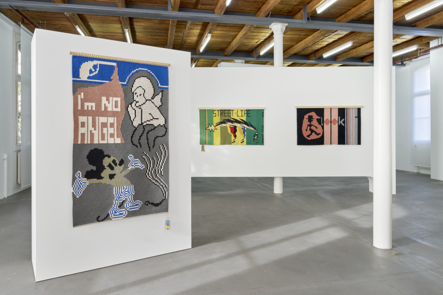 Exhibition view, Charlotte Johannesson, Save as art?, Kunsthalle Friart Fribourg, 2023. Photo : Guillaume Python. Courtesy of the artist and Kunsthalle Friart Fribourg