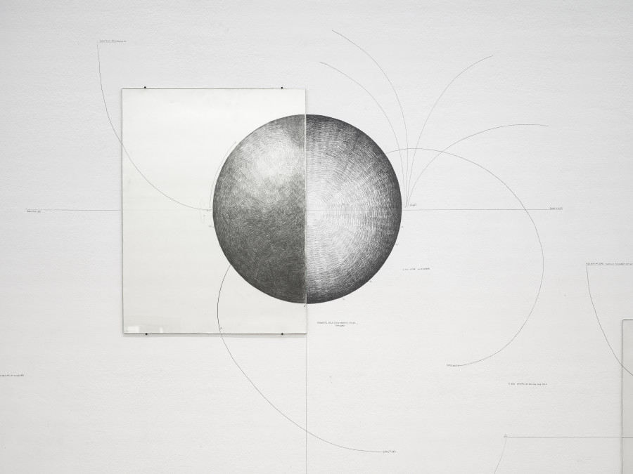 Nolan Oswald Dennis, Polar Study Drawing II, 2022, Graphite pencil on paper. Courtesy the artist and Goodman Gallery, Johannesburg; photo: Cedric Mussano