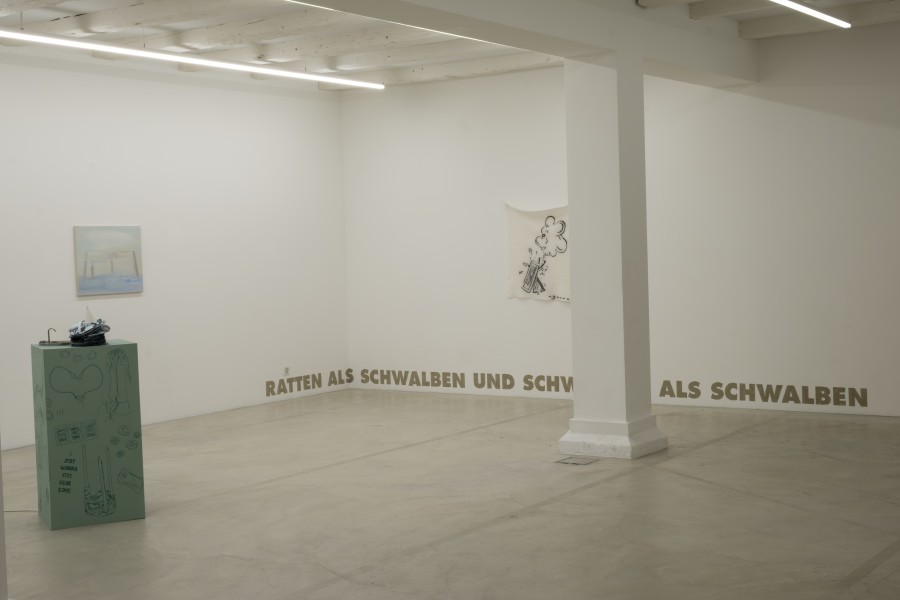 Installation view, Supuestos y presupuestos, The daring attempt to envision the future, project by Ileana Ramirez Romero, Ausstellungsraum Klingental, 2023. Photo credit: Axel Töpfer