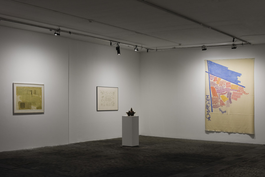 Exhibition view of Scrivere Disegnando. When Language Seeks Its Other at Centre d’Art Contemporain Genève (January 29-May 3, 2020). © Centre d’Art Contemporain Genève. Photo: Mathilda Olmi