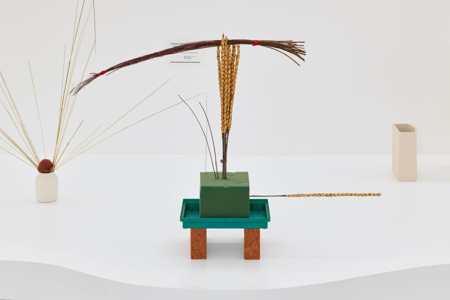 Exhibition view, Jardins Défiants (Defiant Gardens), Halle Nord, Geneva, 2025. Camille Henrot, Is it Possible to be Revolutionary and still like Flowers?, 2011-ongoing. Courtesy of Studio Camille Henrot and Mennour, Paris. Photo credit: © Thomas Maisonnasse / Halle Nord, 2025