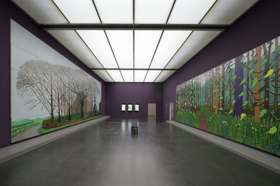 Ausstellungsansicht David Hockney, Moving Focus, Kunstmuseum Luzern, 2022, Foto: Marc Latzel