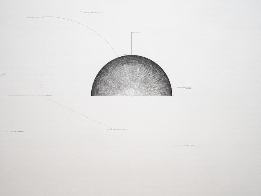 Nolan Oswald Dennis, Polar Study Drawing III, 2022, Graphite pencil on paper. Courtesy the artist and Goodman Gallery, Johannesburg; photo: Cedric Mussan