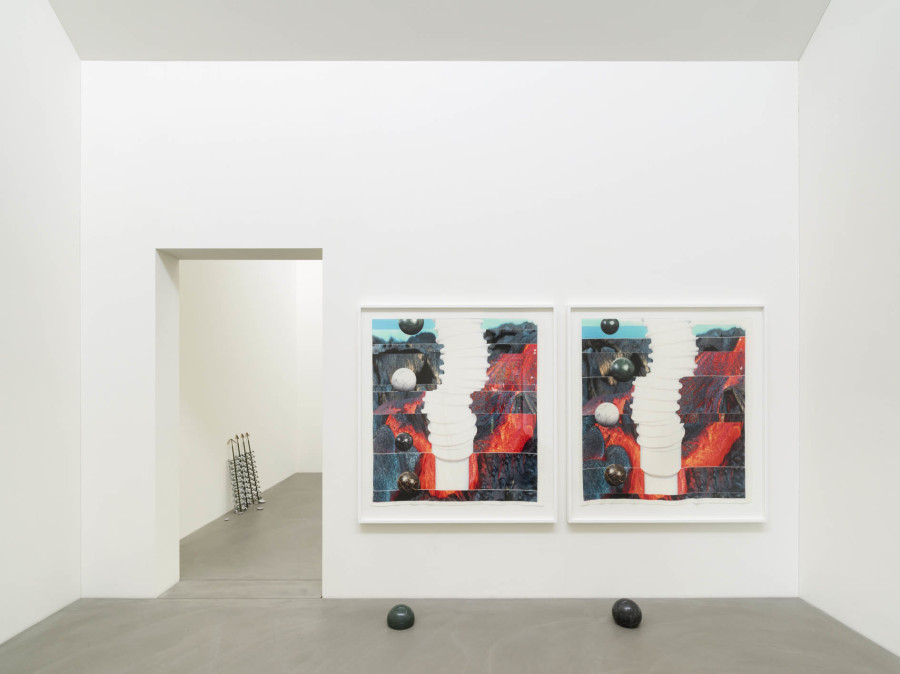 Exhibition view, Alice Channer, Heavy Metals / Silk Cut, Kunstmuseum Appenzell / Kunsthalle Appenzell, 2023. Photography: Roman März