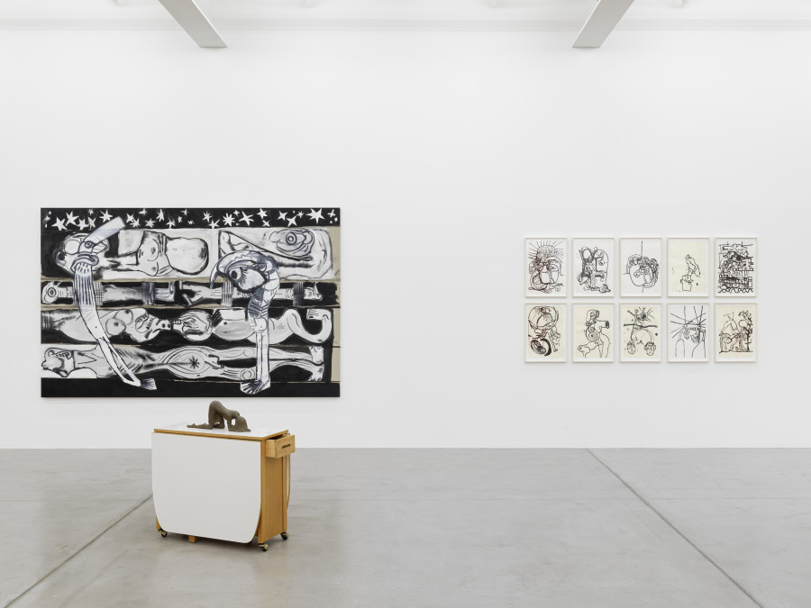 Installation view, MELENCOLIA, Galerie Eva Presenhuber, Maag Areal, Zurich, 2023. © the artists. Courtesy the artists and Galerie Eva Presenhuber, Zurich / Vienna. Photo: Stefan Altenburger Photography, Zürich