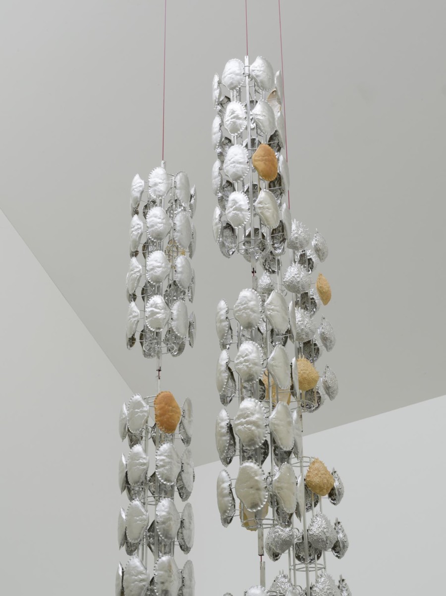 Exhibition view, Alice Channer, Heavy Metals / Silk Cut, Kunstmuseum Appenzell / Kunsthalle Appenzell, 2023. Photography: Roman März