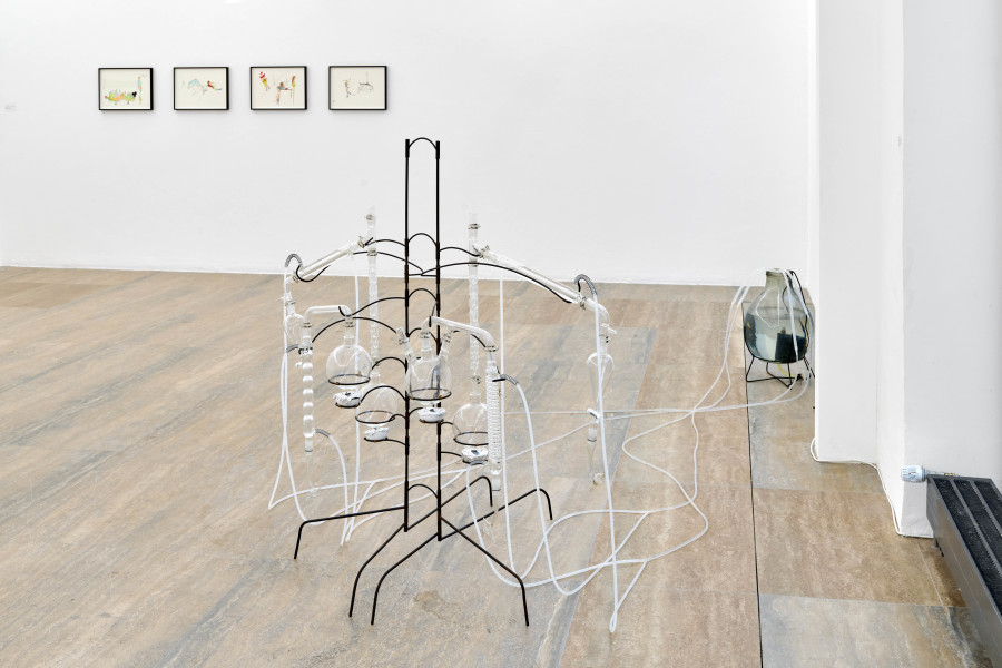 Exhibition view, Jardins Défiants (Defiant Gardens), Halle Nord, Geneva, 2025. Jacopo Belloni, Hypnos, 2025. Photo credit: © Thomas Maisonnasse / Halle Nord, 2025