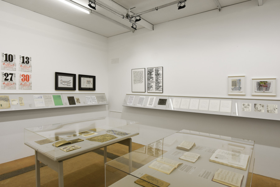 Exhibition view of Scrivere Disegnando. When Language Seeks Its Other at Centre d’Art Contemporain Genève (January 29-May 3, 2020). © Centre d’Art Contemporain Genève. Photo: Mathilda Olmi