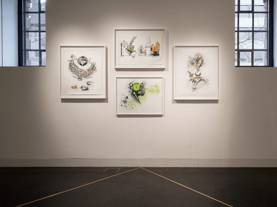 Ericka Beckman: Lucky Charm – Drawings and photographs from the 80’s until today, Exhibition view, 2023, Galerie Francesca Pia, Photo: Cedric Mussano.