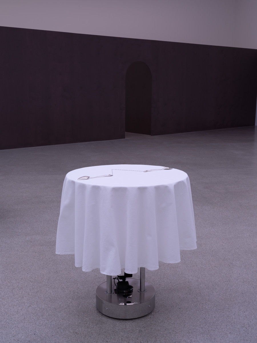 Anita Muçolli — « Navigating Estran- gement », Ausstellungsansicht / vue d’exposition / exhibition view Kunsthaus Biel Centre d’art Bienne 2026; Foto / photo: Lea Kunz