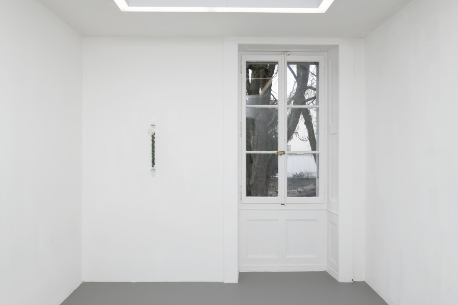 Exhibition view, Laurie Dall'Ava, Emerald Green Pigment, Villa du Parc, 2024. Photo credit: Aurélien Mole