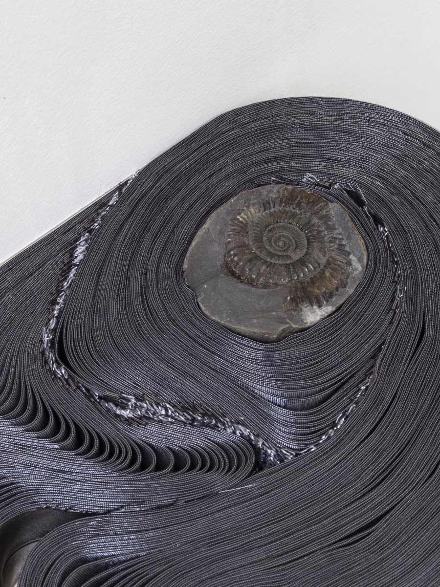 Exhibition view, Alice Channer, Heavy Metals / Silk Cut, Kunstmuseum Appenzell / Kunsthalle Appenzell, 2023. Photography: Roman März