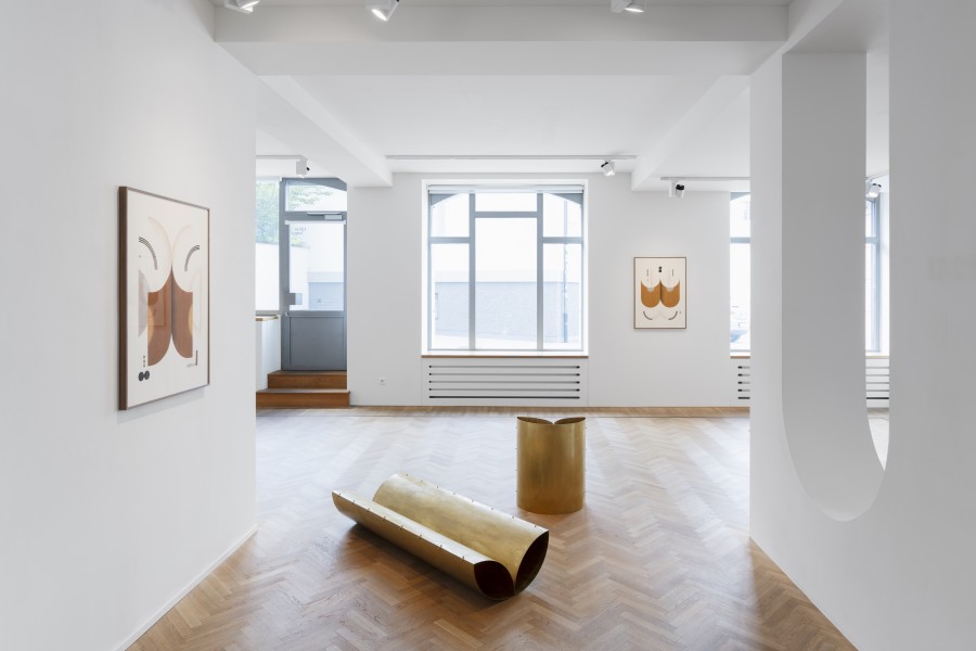 Installation shots of "Kind and Sharp" with works by Elena Alonso, exhibited at Galerie Fabian Lang, Zurich, (7 June 2024 - 16 August 2024). Credit: Courtesy of the artist and Galerie Fabian Lang. Copyright: © Fabian Lang