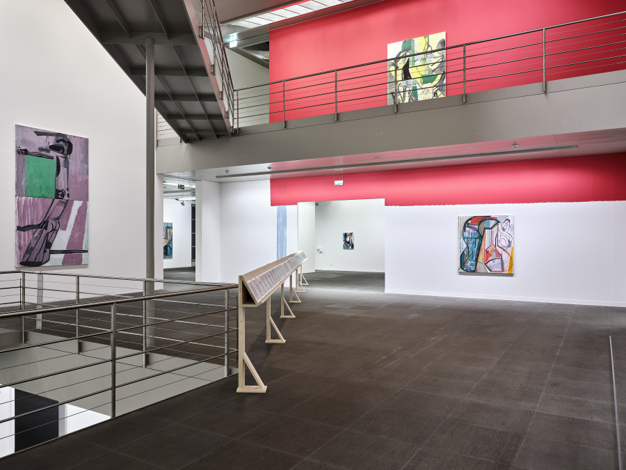 Installation view Amy Sillman. Oh, Clock!, Kunstmuseum Bern, 2024, photo: Rolf Siegenthaler, © Kunstmuseum Bern