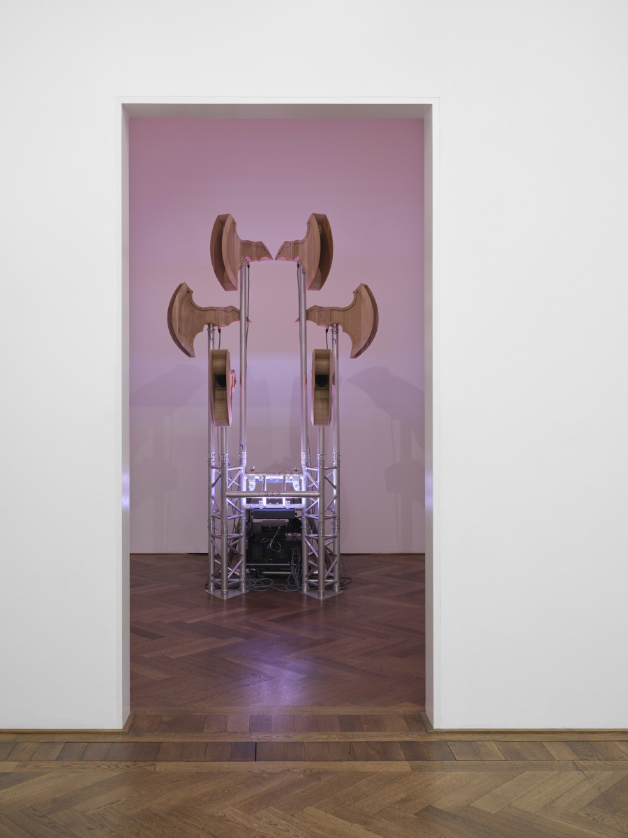 Tintin Patrone, Heavy Metal Accumulation, 2025, installation view, in: Regionale 26, After the Afternoon, Kunsthalle Basel, 2025, photo: Philipp Hänger / Kunsthalle Basel