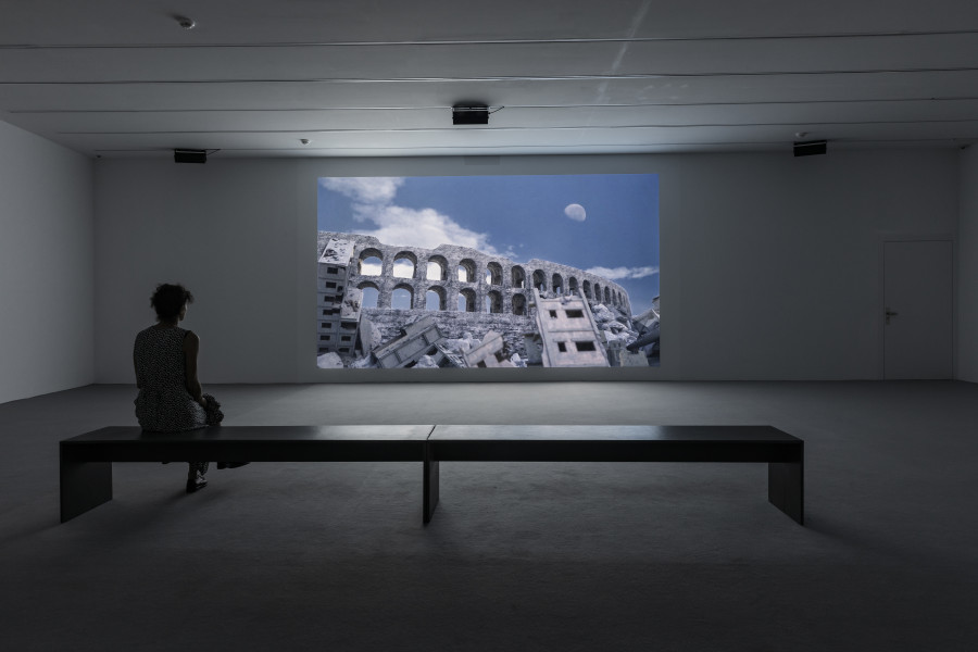 Installation view ‘Tender Point Ruin – Sophia Al-Maria, Luma Westbau, Zurich, 2022. Photos: Nelly Rodriguez