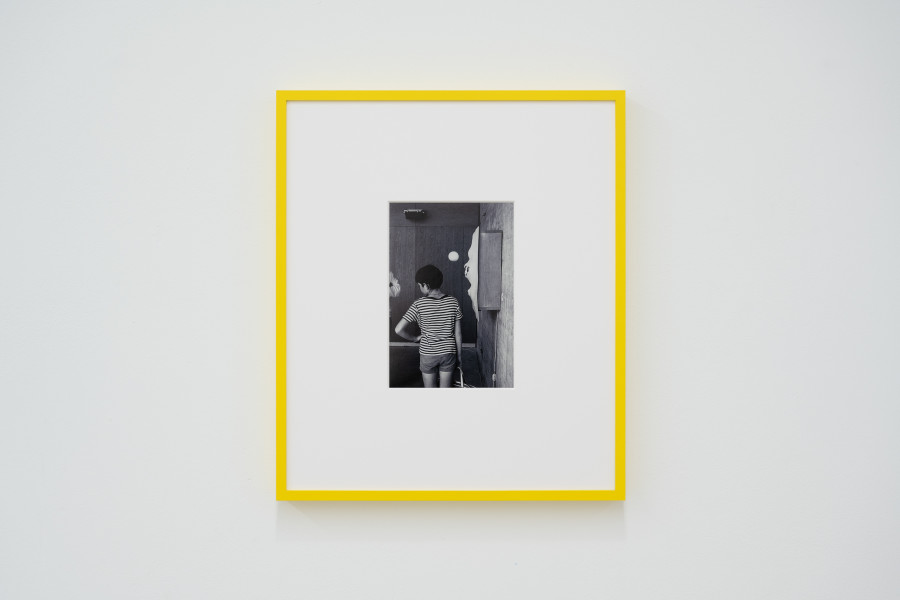 View of Untitled (4th Swiss Sculpture Exhibition, Biel) 1966, Inkjet print on paper, 2026, 38 x 32 cm, framed, at Ausstellungsraum Klingental, Basel, 2026 / Photo: Finn Curry / © Maria Netter, SIK- ISEA (Zürich); Courtesy: Fotostiftung Schweiz, Diogo Pinto