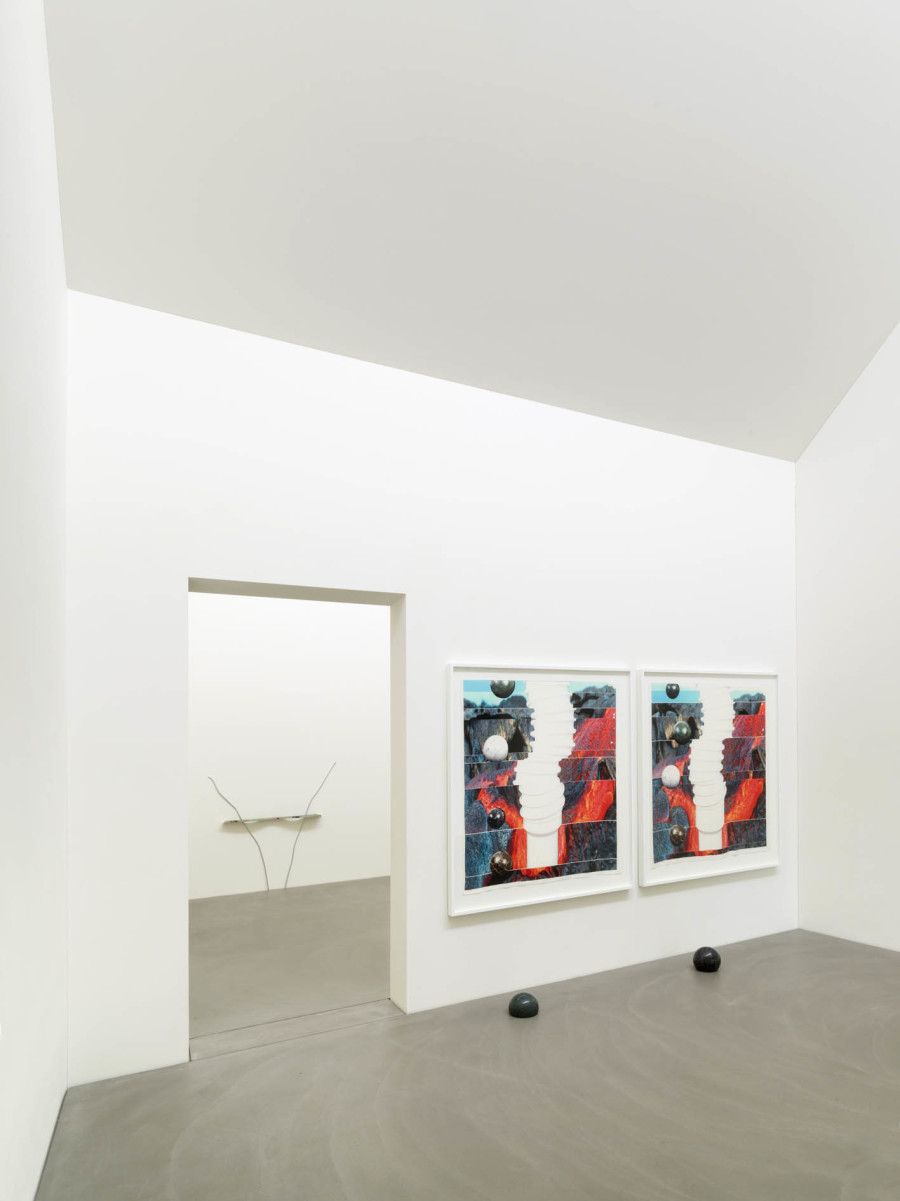 Exhibition view, Alice Channer, Heavy Metals / Silk Cut, Kunstmuseum Appenzell / Kunsthalle Appenzell, 2023. Photography: Roman März