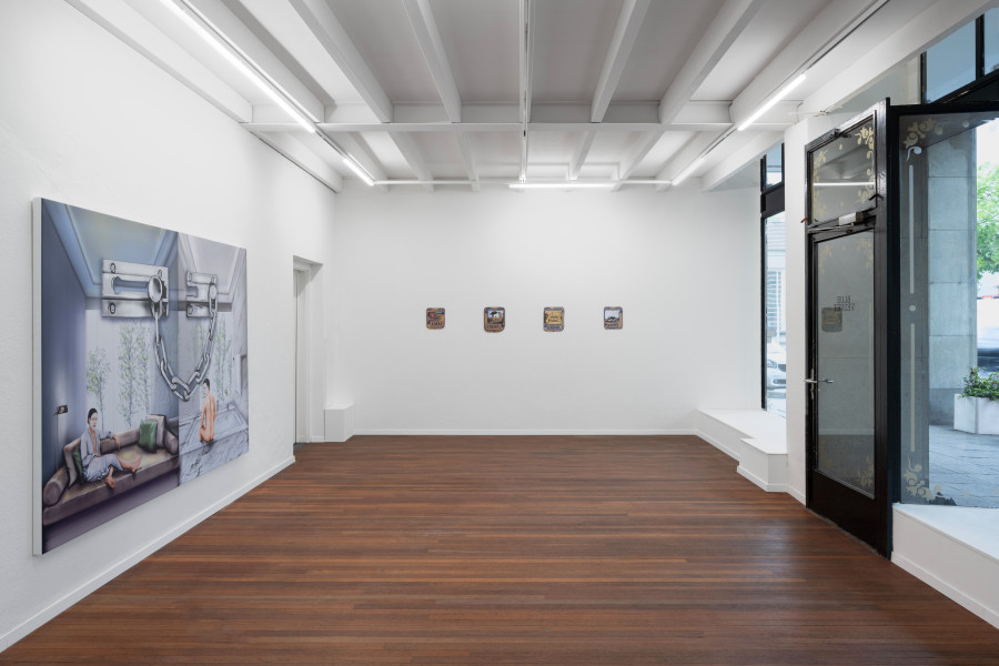 Exhibition view, There I lost myself, I lost myself, Blue Velvet Projects, 2024. Photo credit: Jonathan Dirlewanger