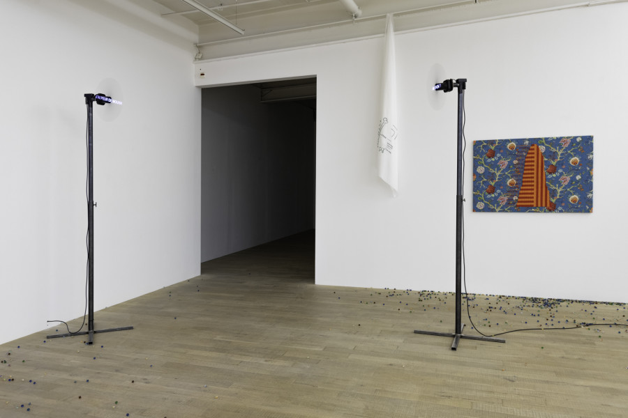 Installation view, Maja Bajevic - Watch your step, Galerie Peter Kilchmann (Maag), Zurich, April 8 - May 21, 2022. Courtesy of the artist and Galerie Peter Kilchmann, Zurich. Copyright: Sebastian Schaub