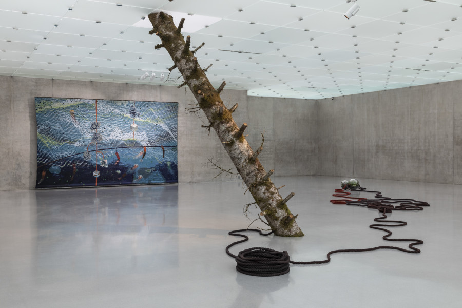 Otobong Nkanga, Unearthed – Midnight, 2021 Installation view first floor Kunsthaus Bregenz, 2021. Photo: Markus Tretter. Courtesy of the artist © Otobong Nkanga, Kunsthaus Bregenz