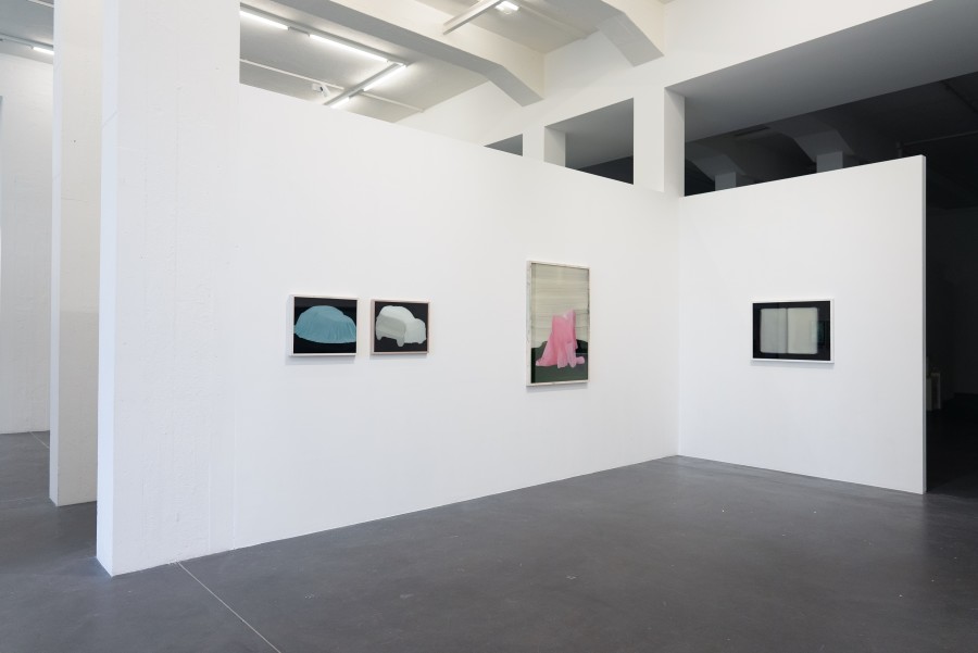 Installation view, Daniel Karrer, RE, Barbara Seiler, 2023. Photo credit: Raphael Stucky