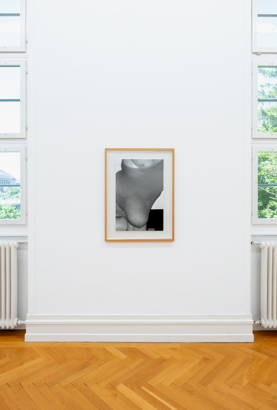 Jef Geys, Fruit Lingerie, 2002. Black-and-white photograph, framed. Courtesy Jef Geys Estate and Air de Paris, Romainville. Photo: Stefan Burger