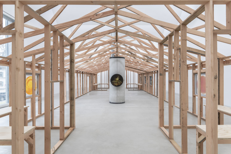 Oscar Tuazon, Building, 2023 (Detail), Ausstellungsansicht Building, Oscar Tuazon, Kunst Museum Winterthur, 2023. Courtesy the Artist, Foto: Reto Kaufmann