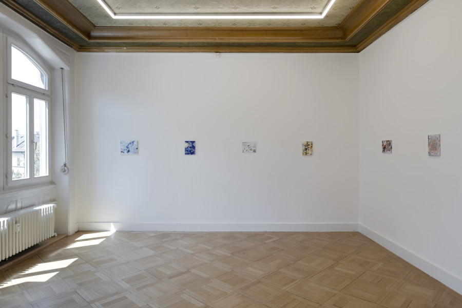 Installation view, Heike-Karin Föll, over-painting, Weiss Falk, 2023. Courtesy: Weiss Falk and the Artist. Photo: Gina Folly