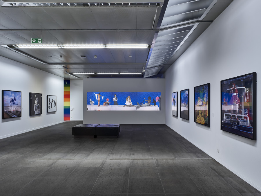 Exhibition view «Tracey Rose. Shooting Down Babylon», Kunstmuseum Bern, 2024, Photo: Rolf Siegenthaler, © Kunstmuseum Bern