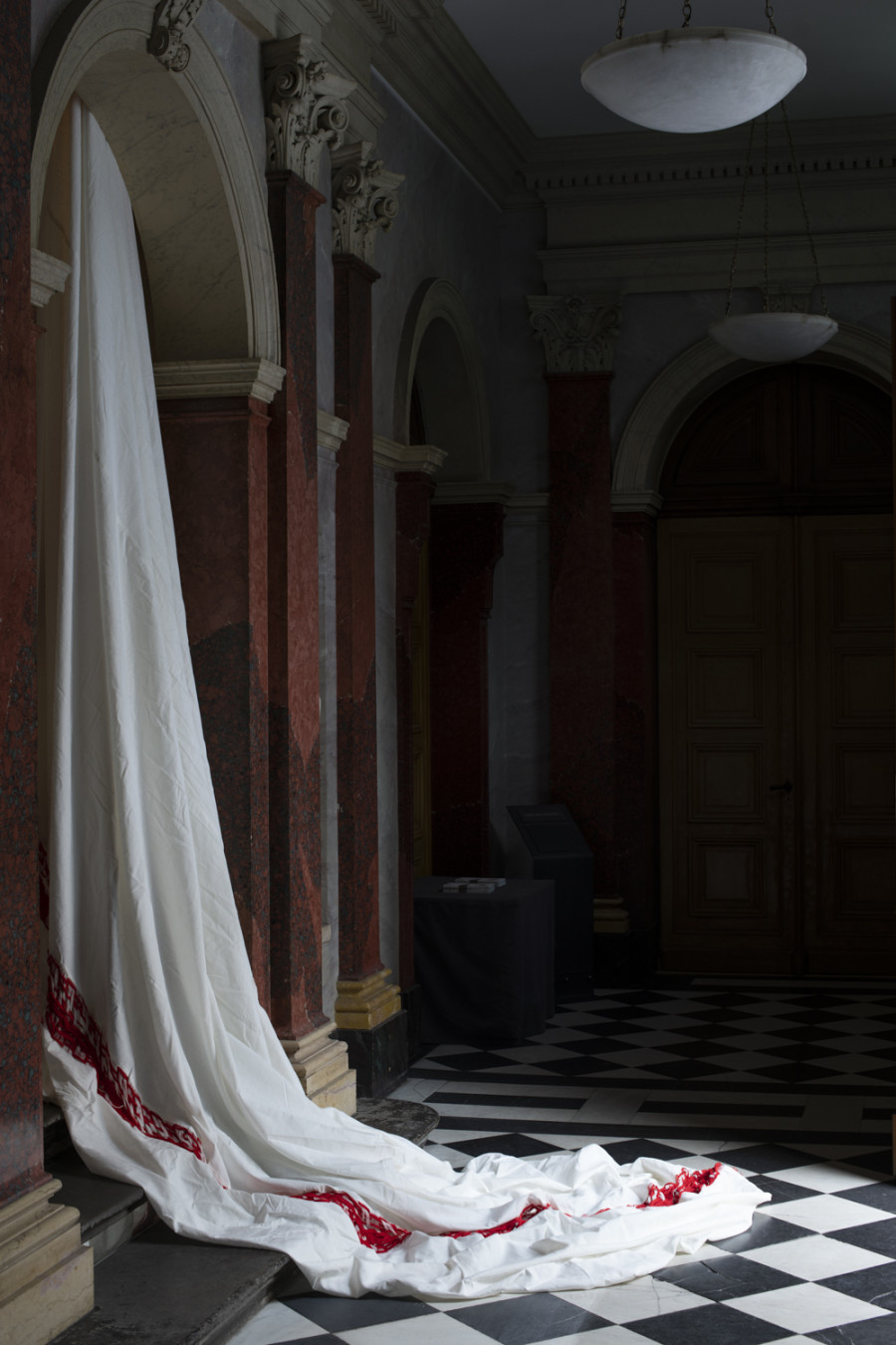 Exhibition view, Axelle Stiefel, Fantasma, Palais de l'Athénée salle Crosnier, 2022. Photo: Société des Arts/Greg clément