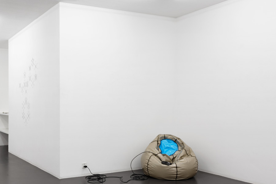 Installation view, Noah Barker, a vast machine, Weiss Falk, 2024. Photo credit: Gina Folly