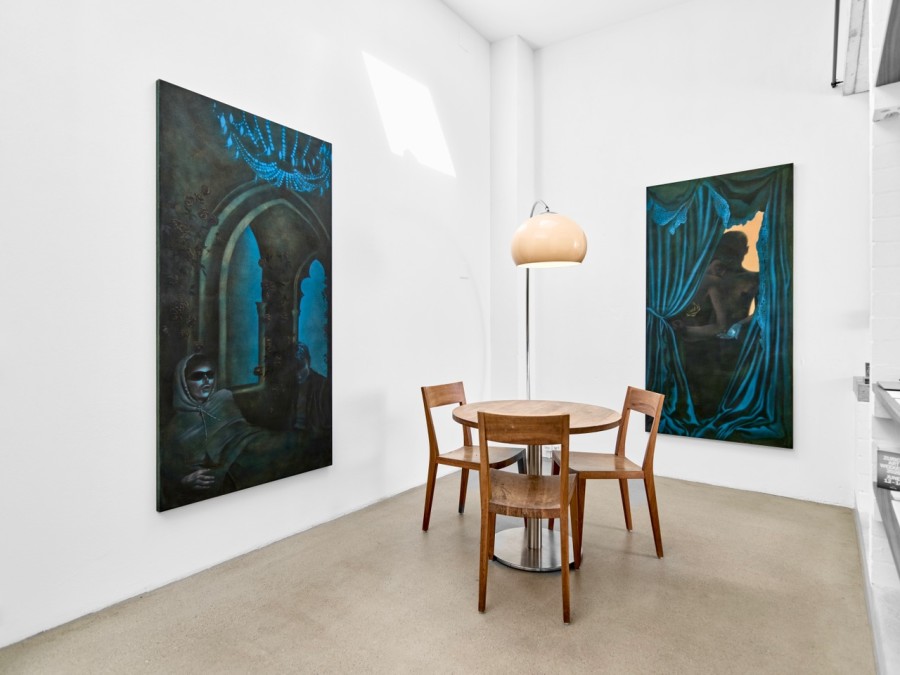 Exhibition view, David Weishaar, Eyelids, towards Night, flatmarkus, Zürich, 2026.