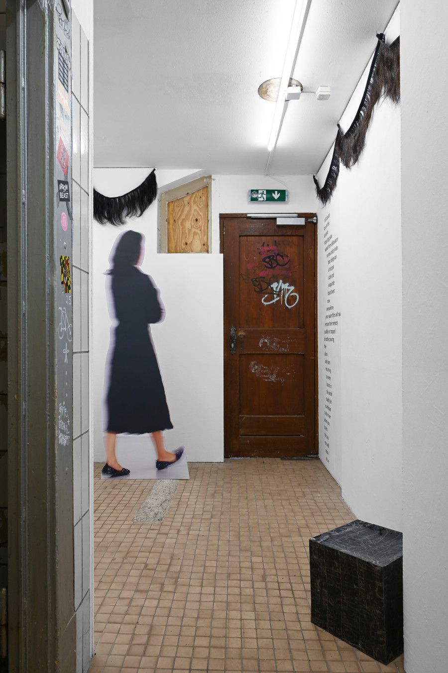 CAConrad, Jan Domicz, Gina Folly, Germaine Koh, Devin T. Mays, Sean Morel (organized by u), "Brain in a Pipe" at Kaiserwache, Freiburg im Breisgau, 2026. Images courtesy of the artists and Kaiserwache. Photo: Stefan Lux.