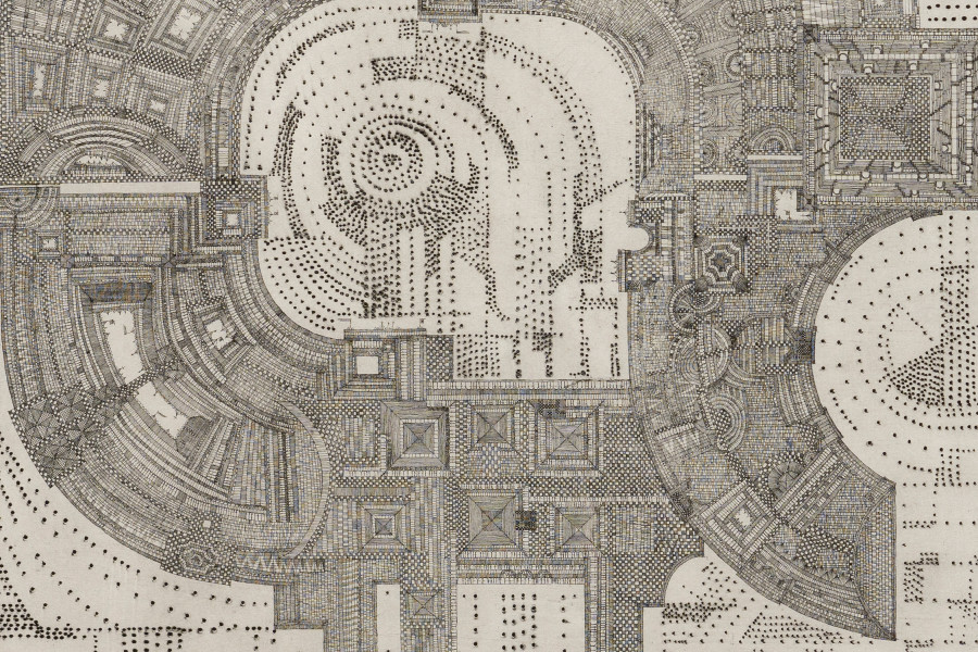 Johannes Gachnang - The Panopticum by Jeremy Bentham, 1966, etching, framed. ©2024 suns.works and the artists. Photography: Claude Barrault