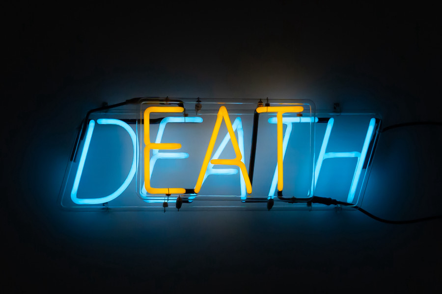 Bruce Nauman, Eat Death, 1972, Private collection / Kunstmuseum Liechtenstein, Vaduz, photo: Sandra Maier © 2023, ProLitteris, Zürich