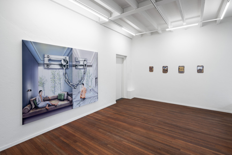 Exhibition view, There I lost myself, I lost myself, Blue Velvet Projects, 2024. Photo credit: Jonathan Dirlewanger