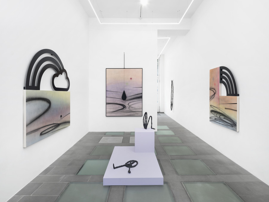 Exhibition view, Wendy White, Soft Focus, galerie lange + pult, 2022. Photo credit: Julien Gremaud