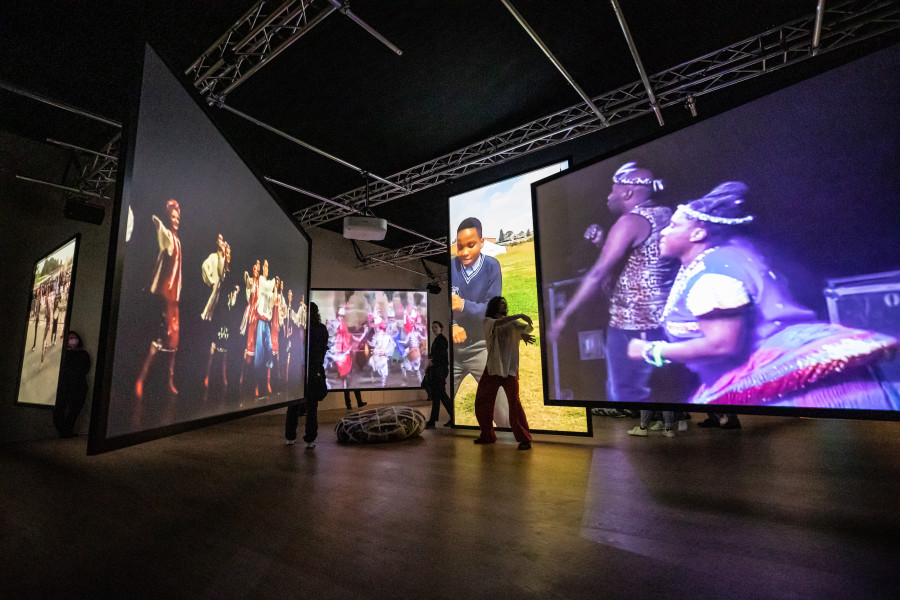 Installation view at Museum Tinguely, Anouk Kruithof, Universal Tongue, 2018. © Museum Tinguely, Basel; photo: Matthias Willi