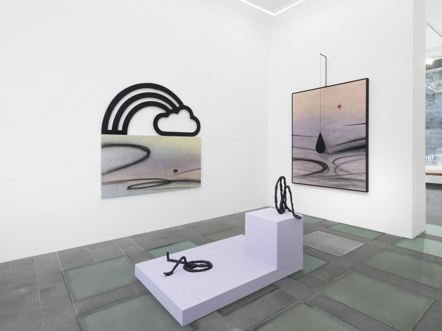 Exhibition view, Wendy White, Soft Focus, galerie lange + pult, 2022. Photo credit: Julien Gremaud