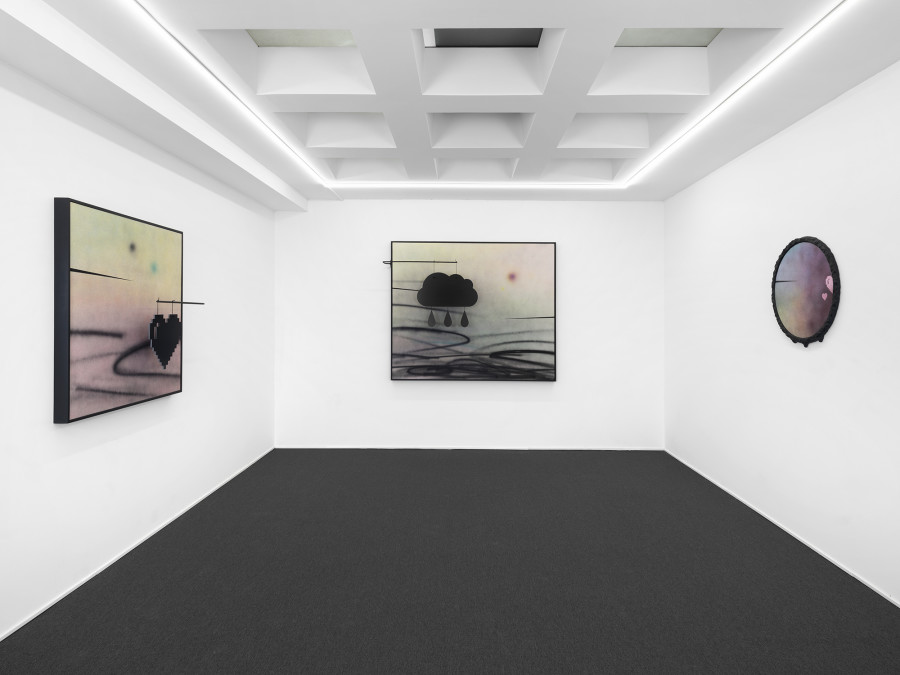 Exhibition view, Wendy White, Soft Focus, galerie lange + pult, 2022. Photo credit: Julien Gremaud