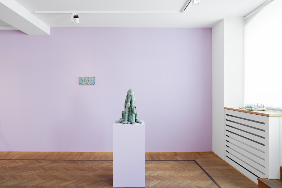 Installation view of Becky Tucker, 'The Quarry', 2025, Galerie Fabian Lang, Zürich. Credit: Courtesy of the artist and Galerie Fabian Lang. Copyright: © Fabian Lang
