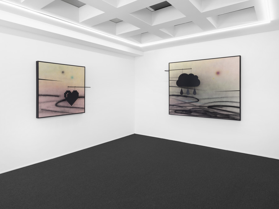 Exhibition view, Wendy White, Soft Focus, galerie lange + pult, 2022. Photo credit: Julien Gremaud